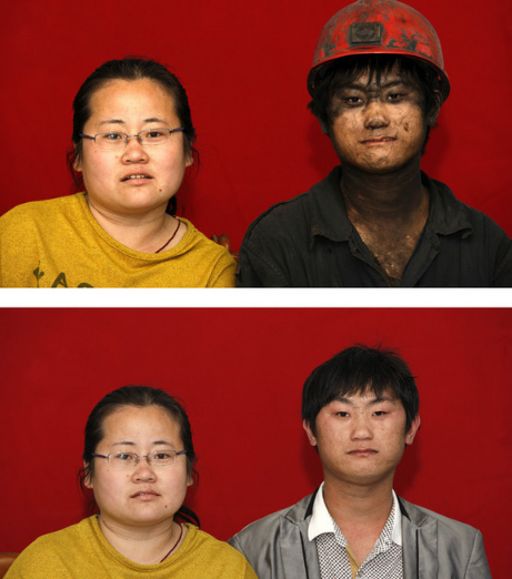 下井前后夫妻照：如果我是矿工你会爱我吗