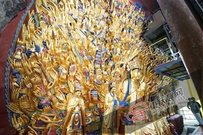 重庆800岁千手观音金身重现 6月与游客见面
